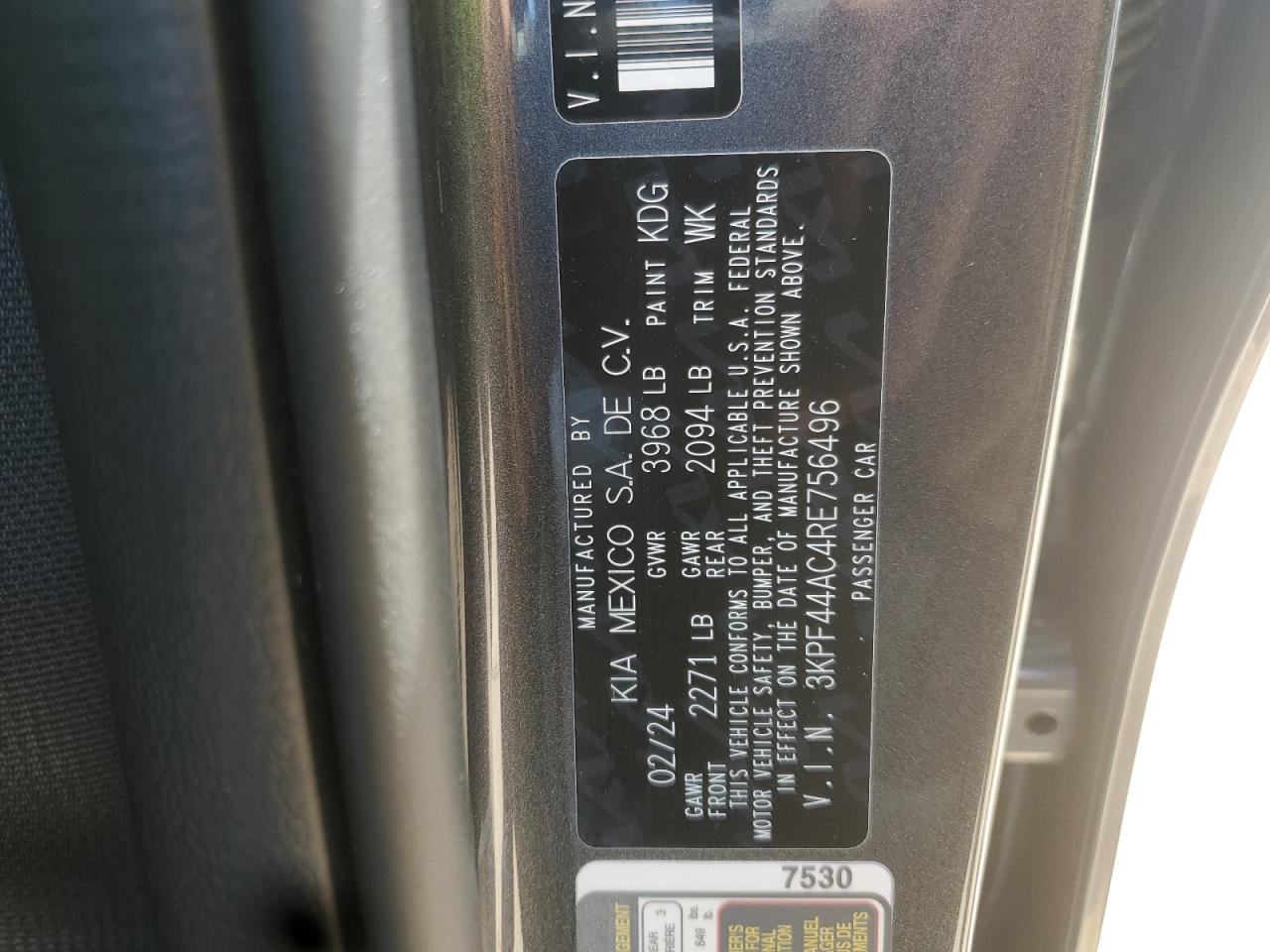 2024 Kia Forte Gt VIN: 3KPF44AC4RE756496 Lot: 65215605