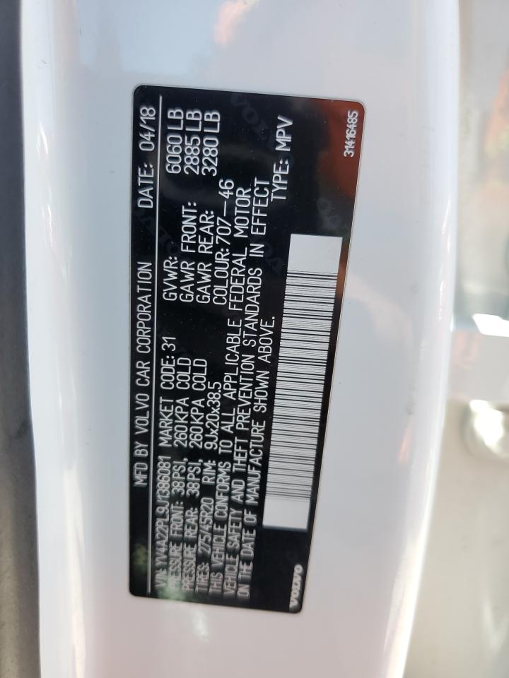 2018 Volvo Xc90 T6 VIN: YV4A22PL9J1386081 Lot: 64284855