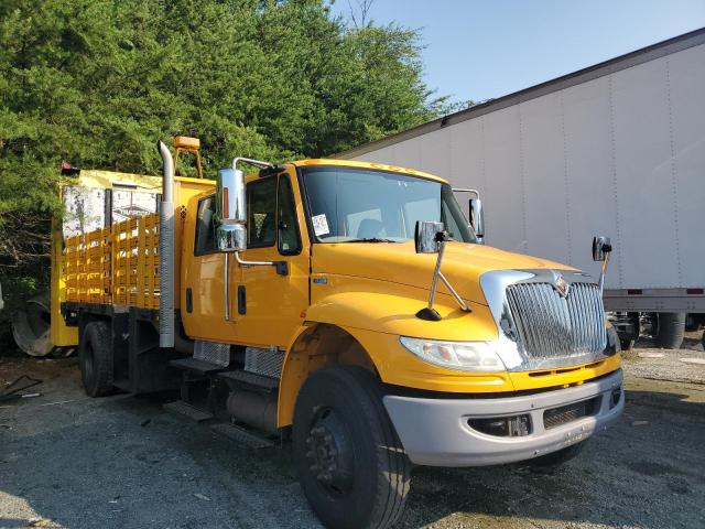 2012 International 4400 Crew Cab Flatbed Truck With Crash Attenuator