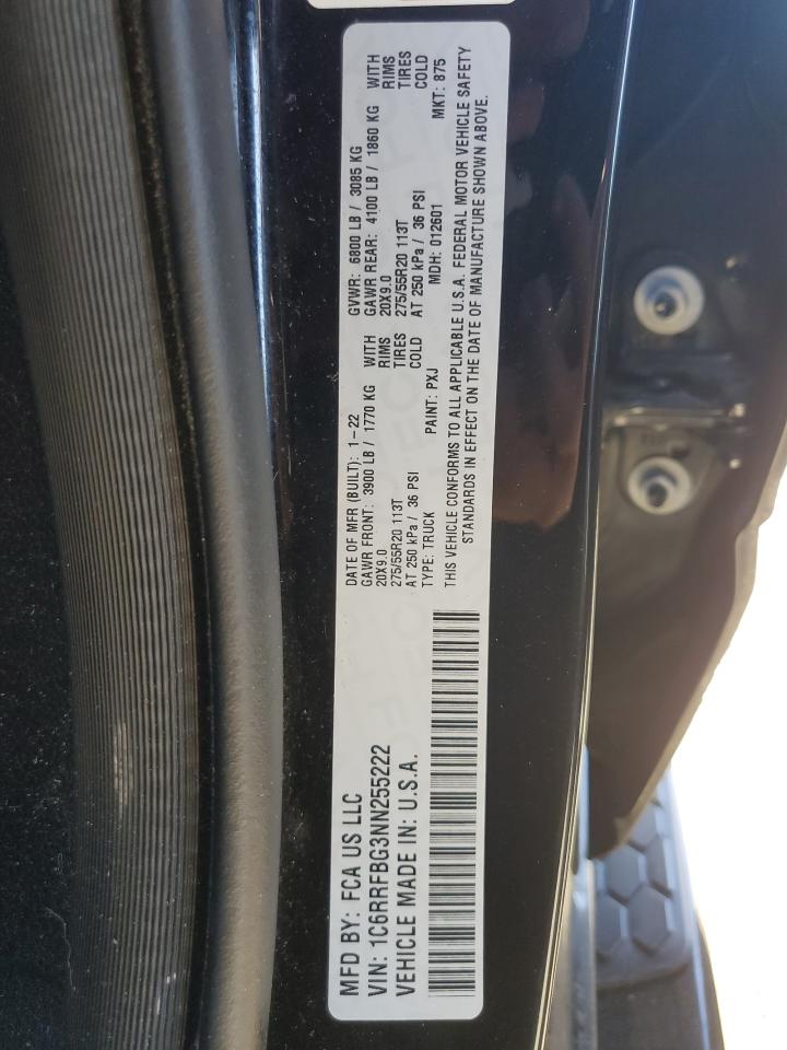 1c6rrfbg3nn255222 1C6RRFBG3NN255222 2022 Ram 1500 Big Horn/Lone Star