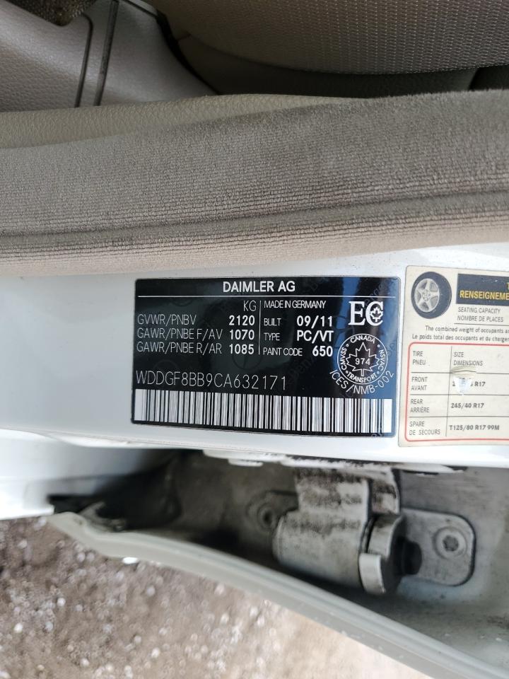 2012 Mercedes-Benz C 300 4Matic VIN: WDDGF8BB9CA632171 Lot: 64392385