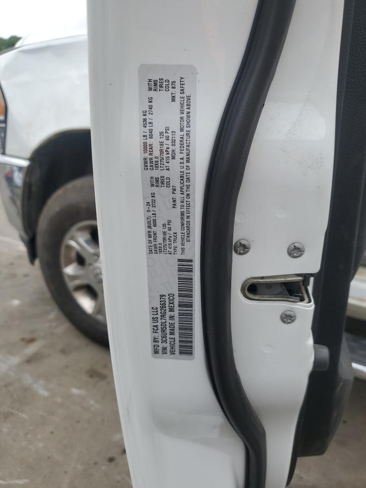 2024 Ram 2500 Big Horn VIN: 3C6UR5DL7RG266379 Lot: 64094195