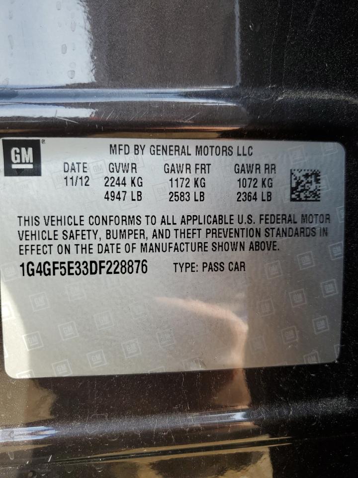 2013 Buick Lacrosse Premium VIN: 1G4GF5E33DF228876 Lot: 64781645