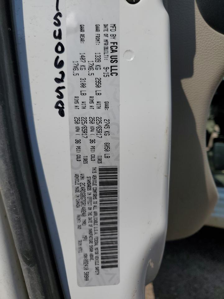 2016 Dodge Grand Caravan Se VIN: 2C4RDGBG7GR140240 Lot: 64442515
