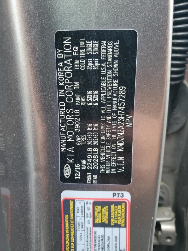 2017 Kia Soul VIN: KNDJN2A23H7457289 Lot: 67214105