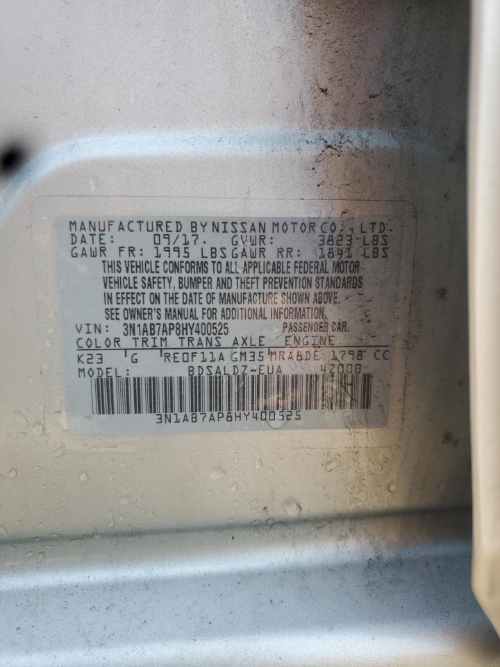 3N1AB7AP8HY400525 2017 Nissan Sentra S