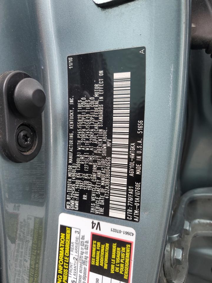 2011 Toyota Venza VIN: 4T3ZA3BB3BU040656 Lot: 64788895