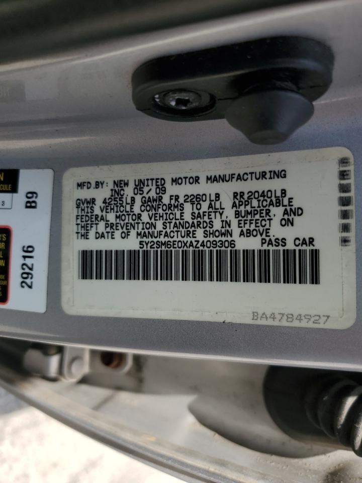 2010 Pontiac Vibe VIN: 5Y2SM6E0XAZ409306 Lot: 64762845