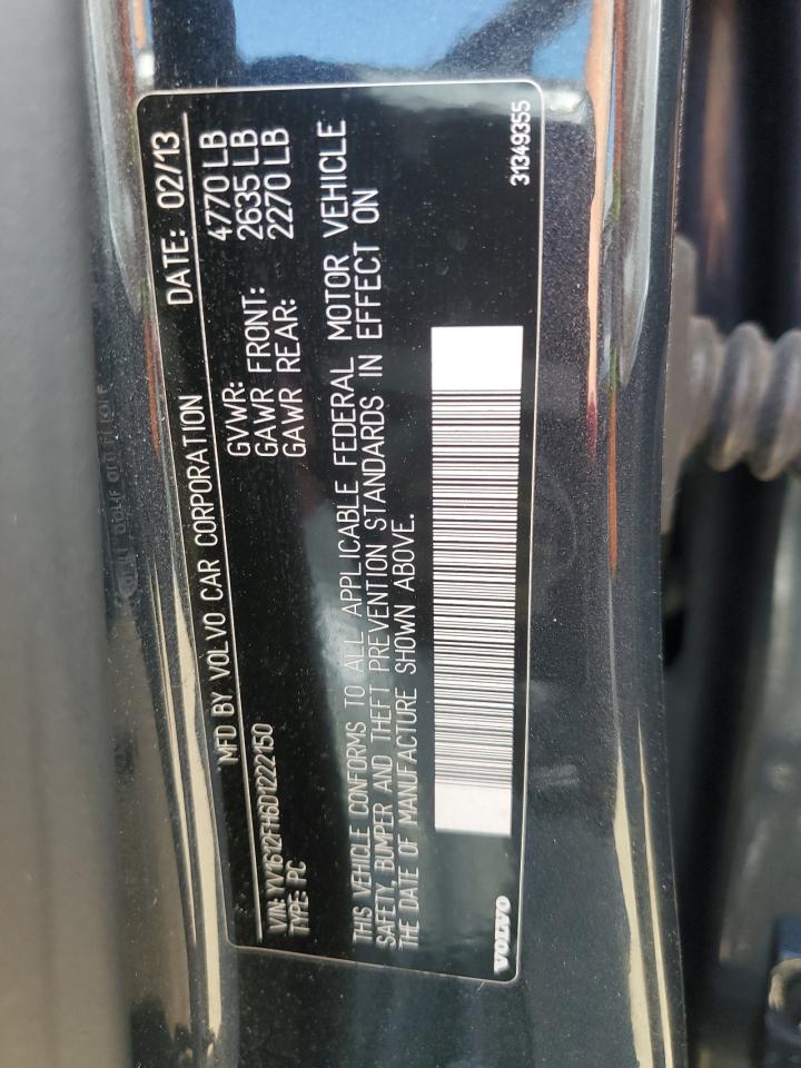 2013 Volvo S60 T5 VIN: YV1612FH6D1222150 Lot: 62609965