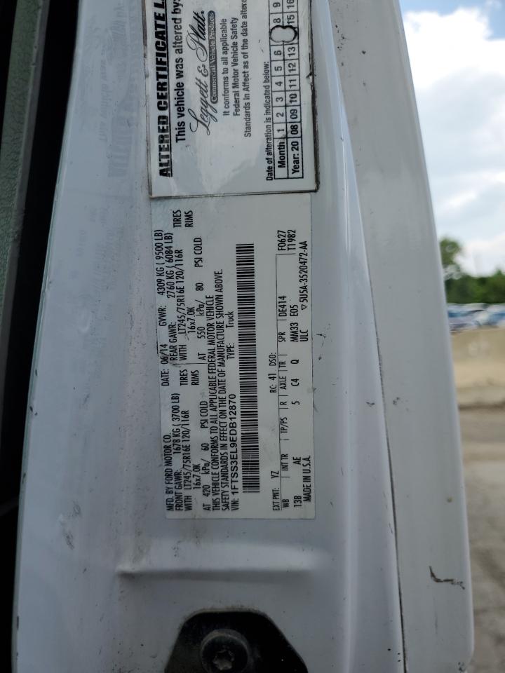 2014 Ford Econoline E350 Super Duty Van VIN: 1FTSS3EL9EDB12870 Lot: 65523305