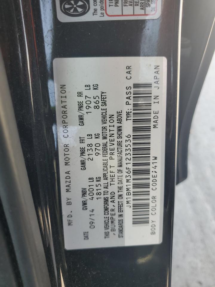 2015 Mazda 3 Grand Touring VIN: JM1BM1M36F1233536 Lot: 63969105