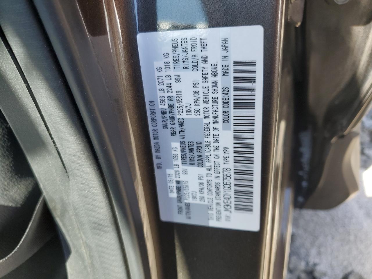 2016 Mazda Cx-5 Gt VIN: JM3KE4DY1G0676878 Lot: 64899895