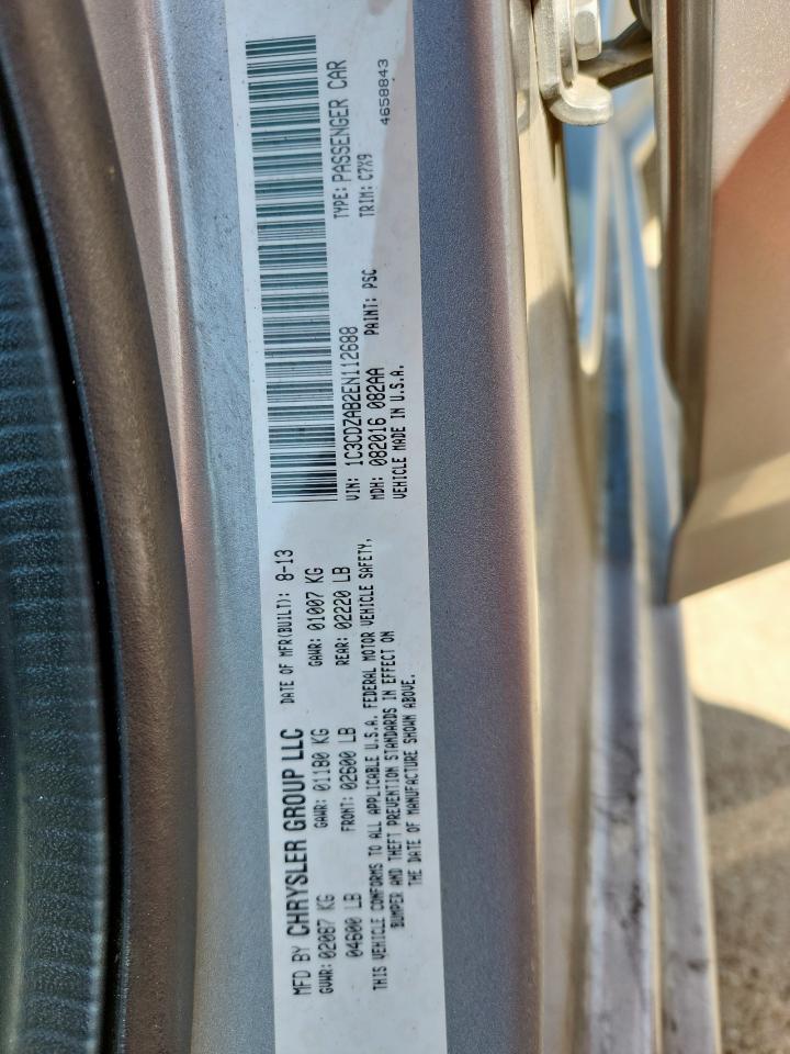 2014 Dodge Avenger Se VIN: 1C3CDZAB2EN112688 Lot: 64449925