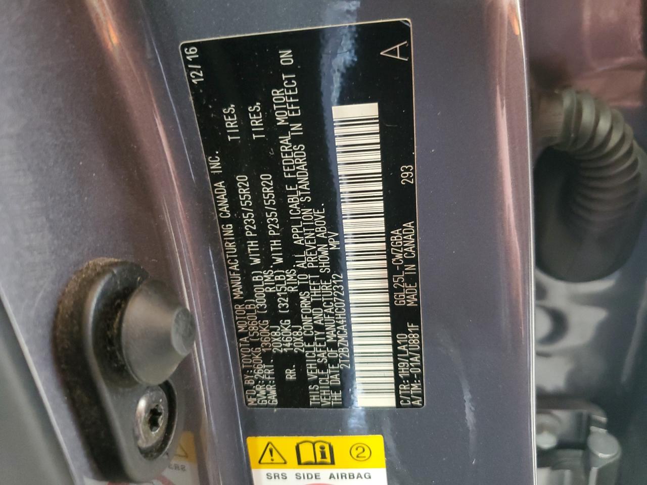 2017 Lexus Rx 350 Base VIN: 2T2BZMCA4HC072312 Lot: 63069625