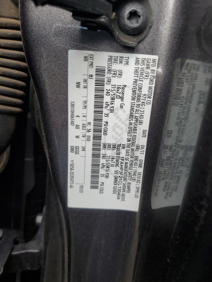 2012 Ford Focus Se VIN: 1FAHP3F21CL130404 Lot: 65388465