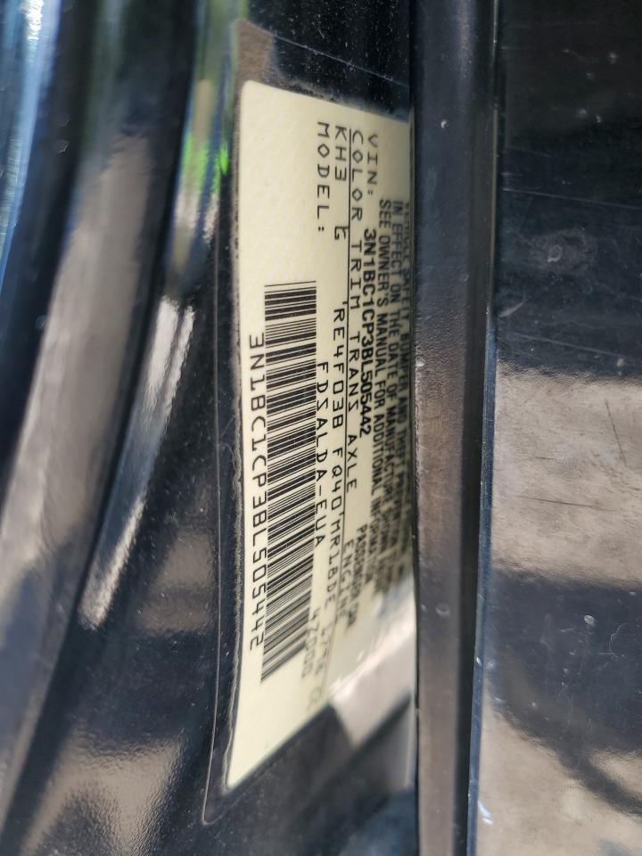 2011 Nissan Versa S VIN: 3N1BC1CP3BL505442 Lot: 63655645