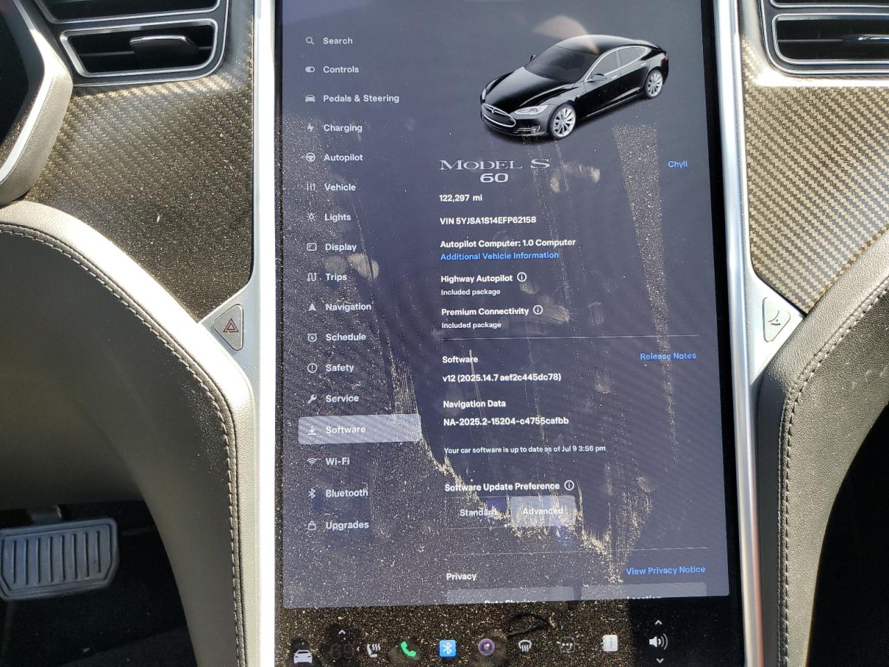 2014 Tesla Model S VIN: 5YJSA1S14EFP62158 Lot: 62649495