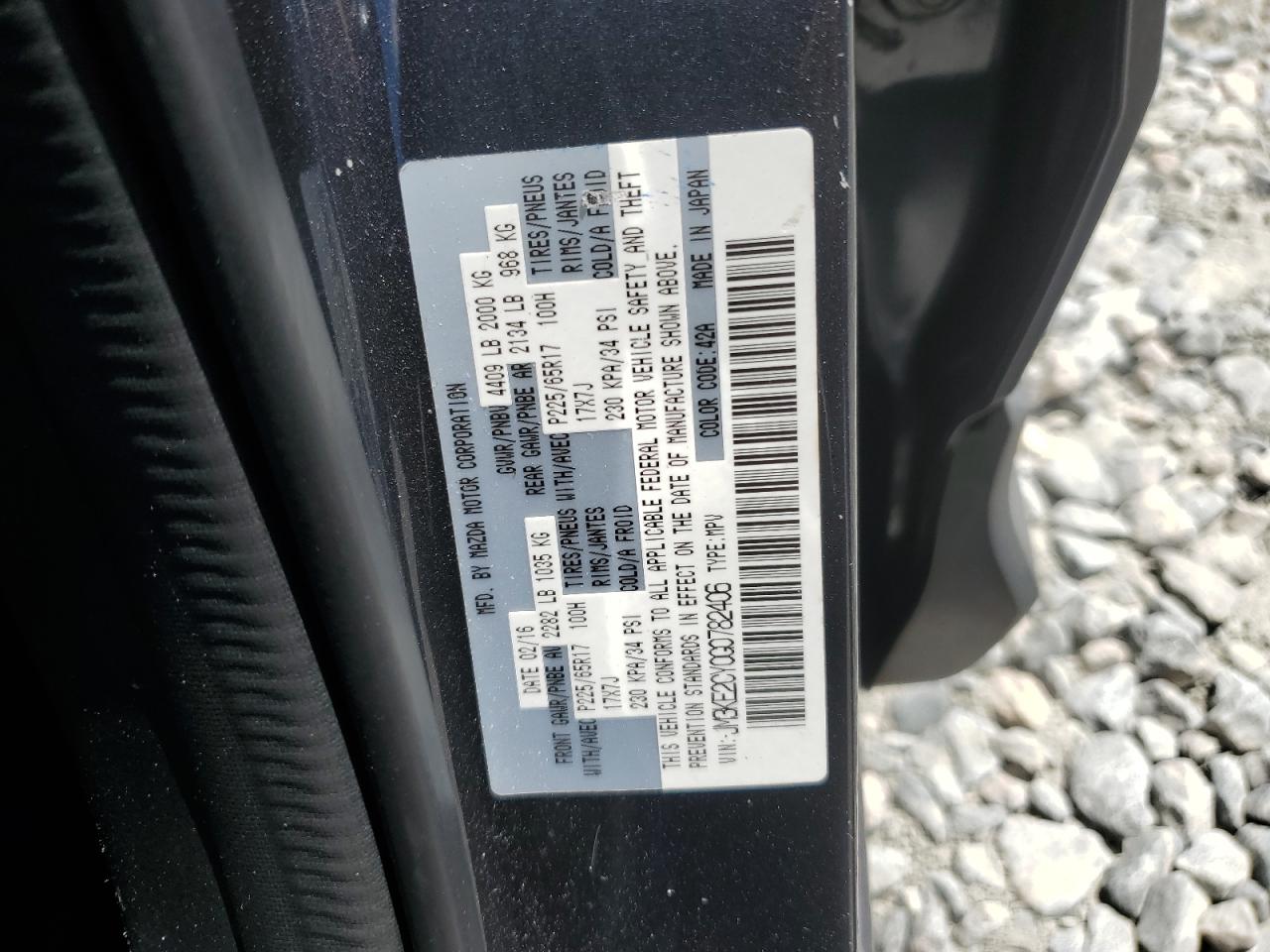 2016 Mazda Cx-5 Touring VIN: JM3KE2CY0G0782406 Lot: 64906485