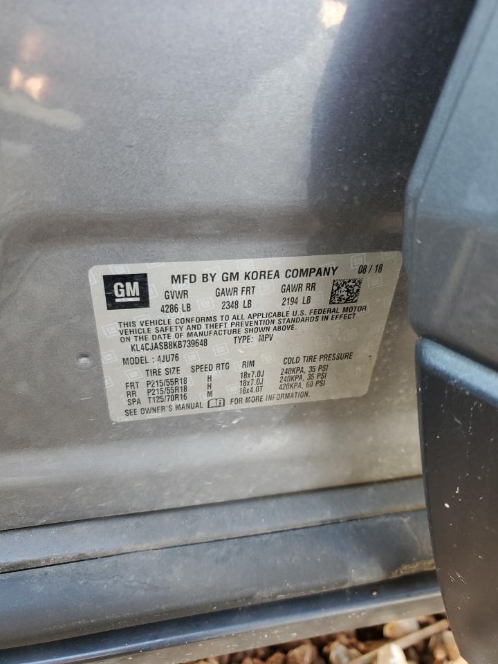 2019 Buick Encore Preferred VIN: KL4CJASB8KB739648 Lot: 63506125