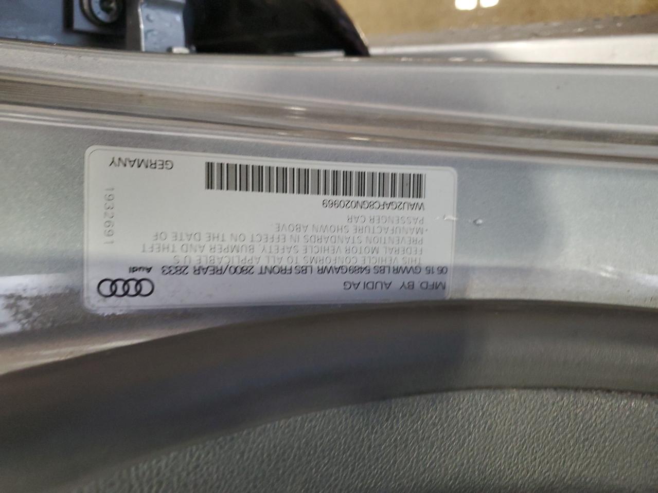 wau2gafc8gn020969 WAU2GAFC8GN020969 2016 Audi A7 Prestige