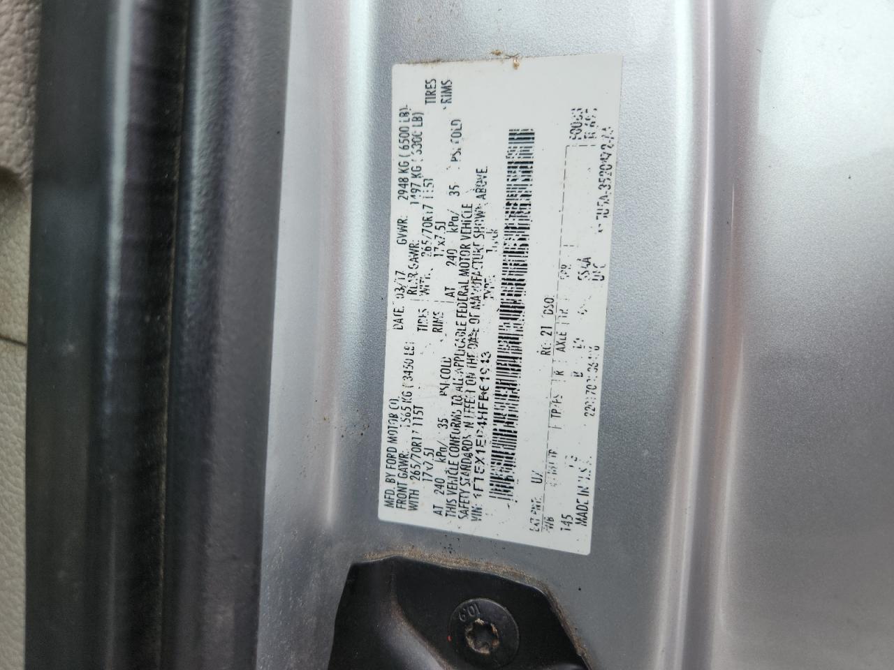 1FTEX1EP4HFB61943 FORD F-150 2017