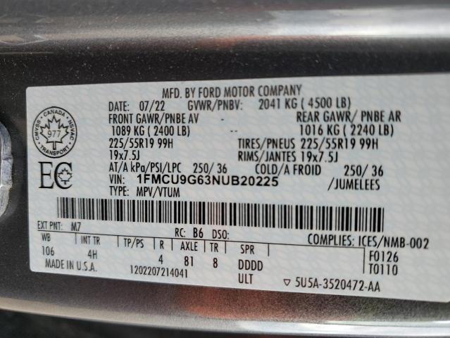 2022 FORD ESCAPE SE  