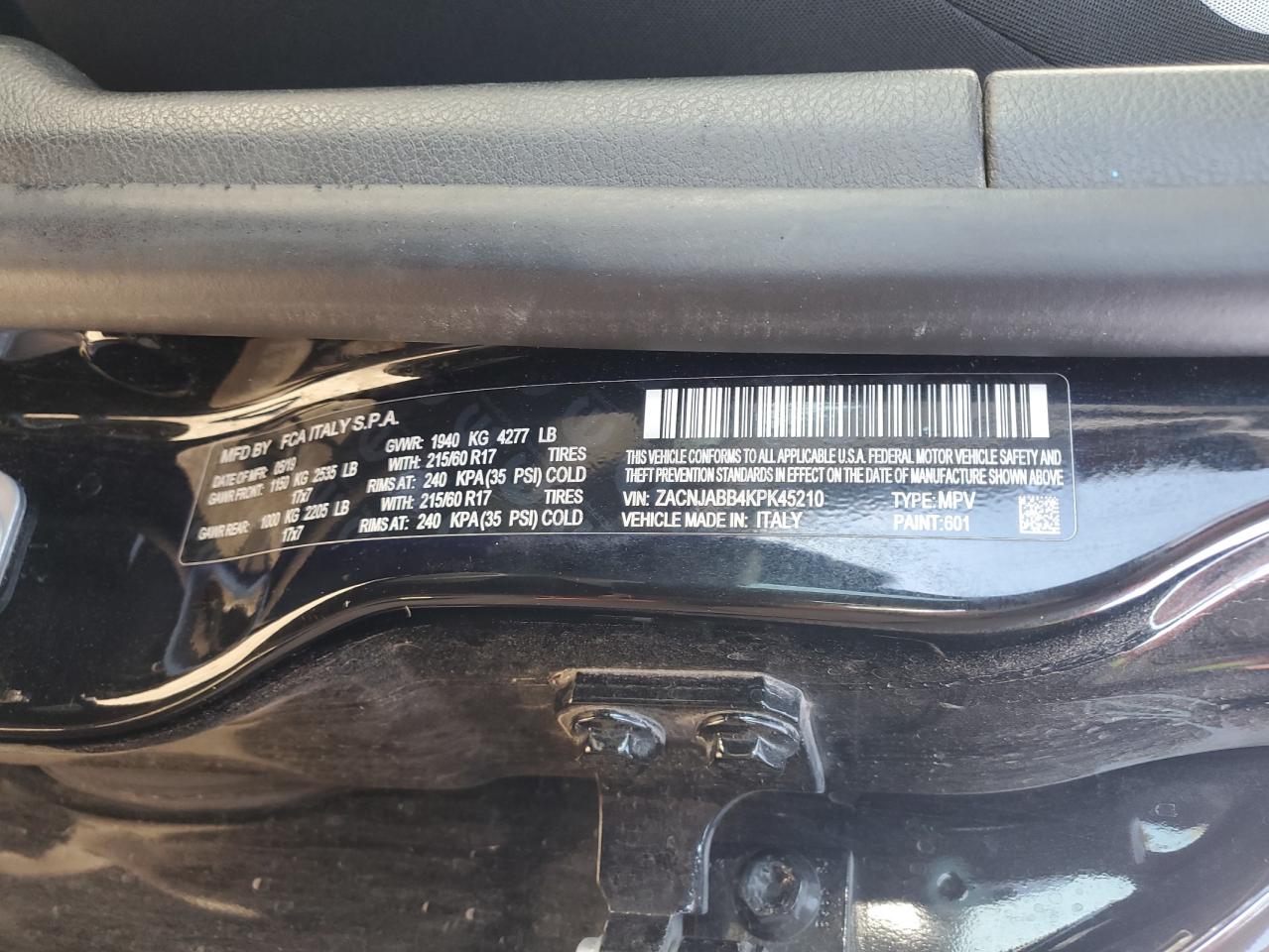 2019 Jeep Renegade Latitude VIN: ZACNJABB4KPK45210 Lot: 65036845