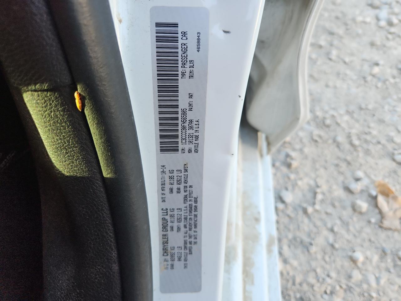 2015 Chrysler 200 C VIN: 1C3CCCCB0FN565805 Lot: 64078435