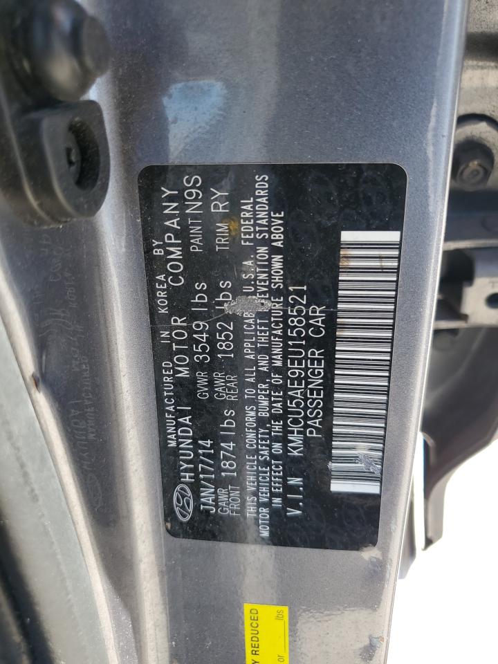 2014 Hyundai Accent Gls VIN: KMHCU5AE9EU158521 Lot: 64504135