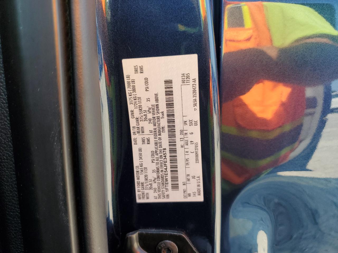 1FTEW1E54JFE34578 FORD F-150 2018