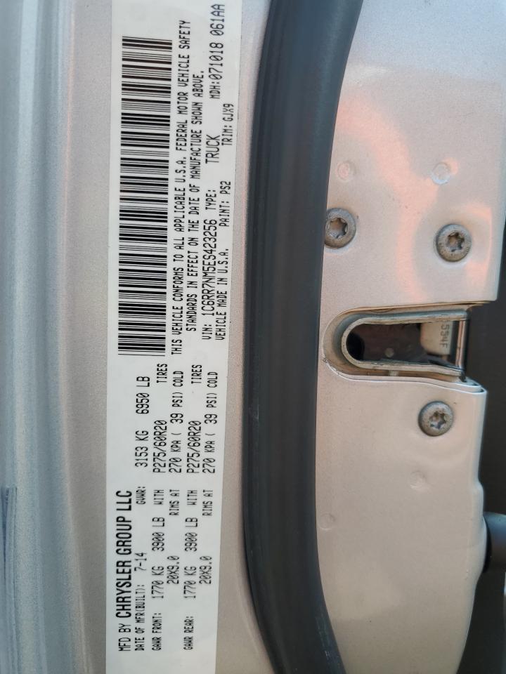 2014 Ram 1500 Laramie VIN: 1C6RR7NM5ES423256 Lot: 62539225