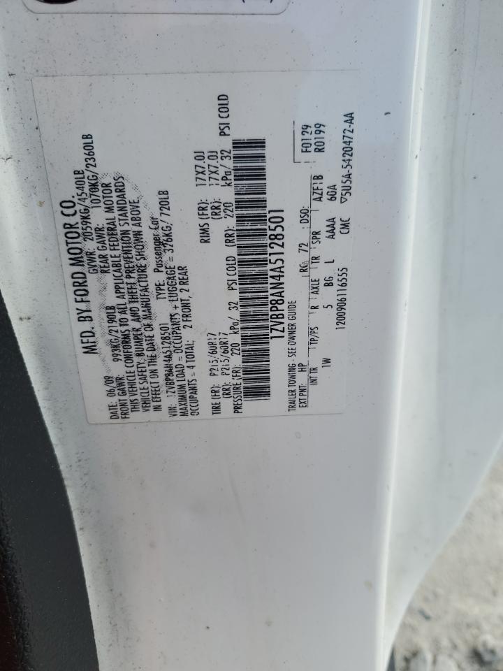 2010 Ford Mustang VIN: 1ZVBP8AN4A5128501 Lot: 64098515