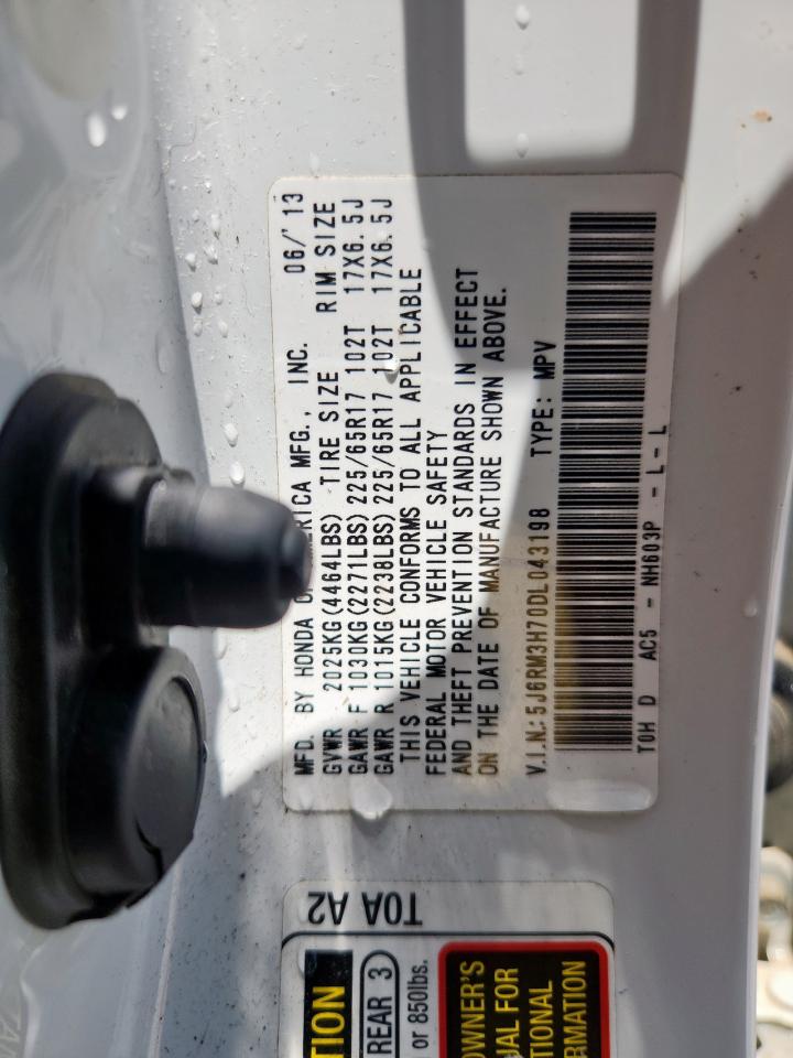 2013 Honda Cr-V Exl VIN: 5J6RM3H70DL043198 Lot: 64249945