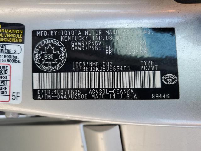 2005 TOYOTA CAMRY LE  