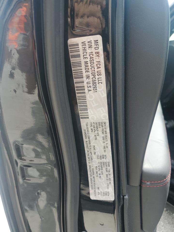 2023 Dodge Durango R/T VIN: 1C4SDJCT0PC682931 Lot: 64366835