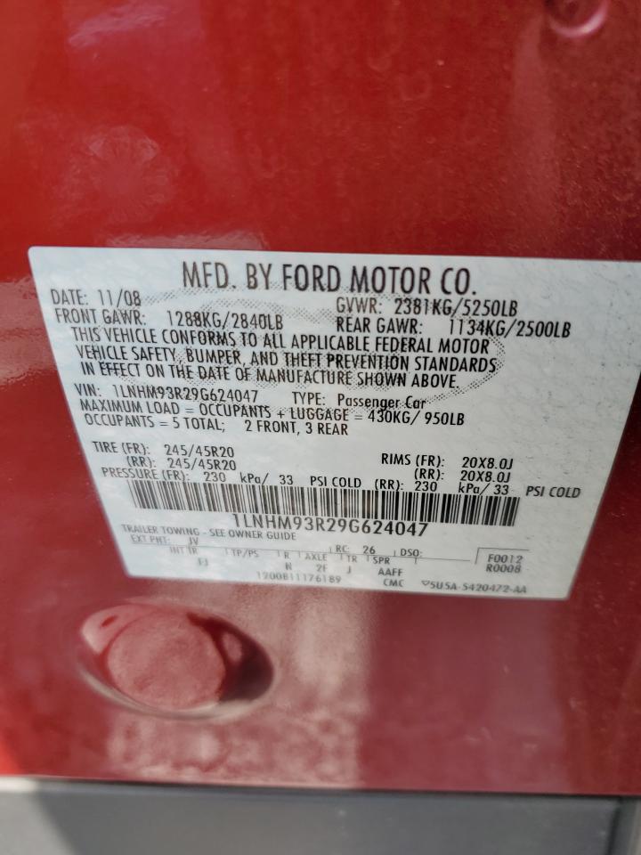 1LNHM93R29G624047 2009 Lincoln Mks