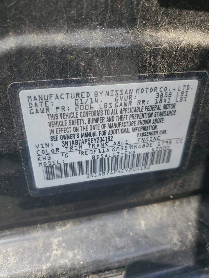 2014 Nissan Sentra S VIN: 3N1AB7AP5EY204182 Lot: 63094395