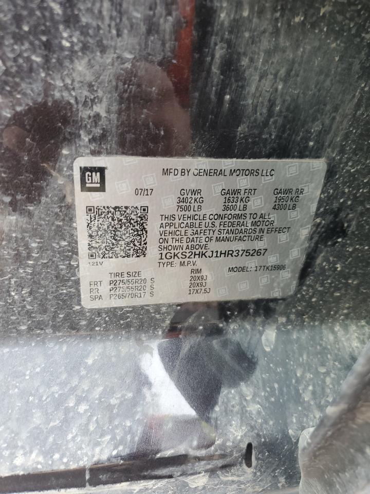 1gks2hkj1hr375267 1GKS2HKJ1HR375267 2017 GMC Yukon Xl Denali