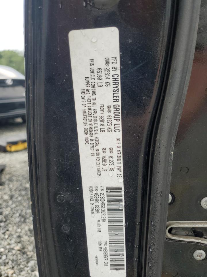 2012 Dodge Charger Se VIN: 2C3CDXBG1CH271240 Lot: 62921745