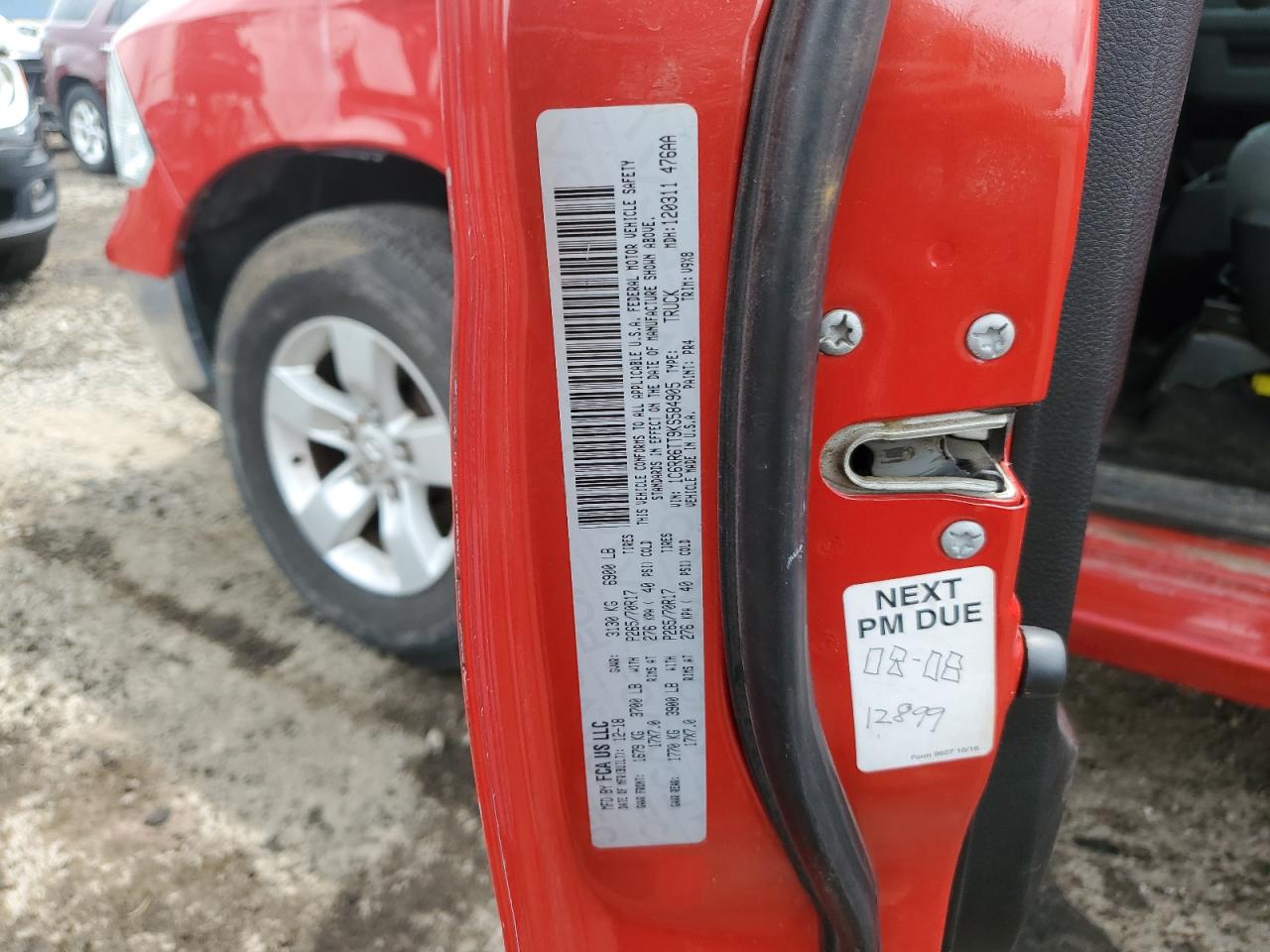 1c6rr6tt9ks584905 1C6RR6TT9KS584905 2019 Ram 1500 Classic Slt