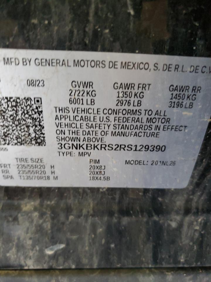 2024 Chevrolet Blazer Rs VIN: 3GNKBKRS2RS129390 Lot: 63804925