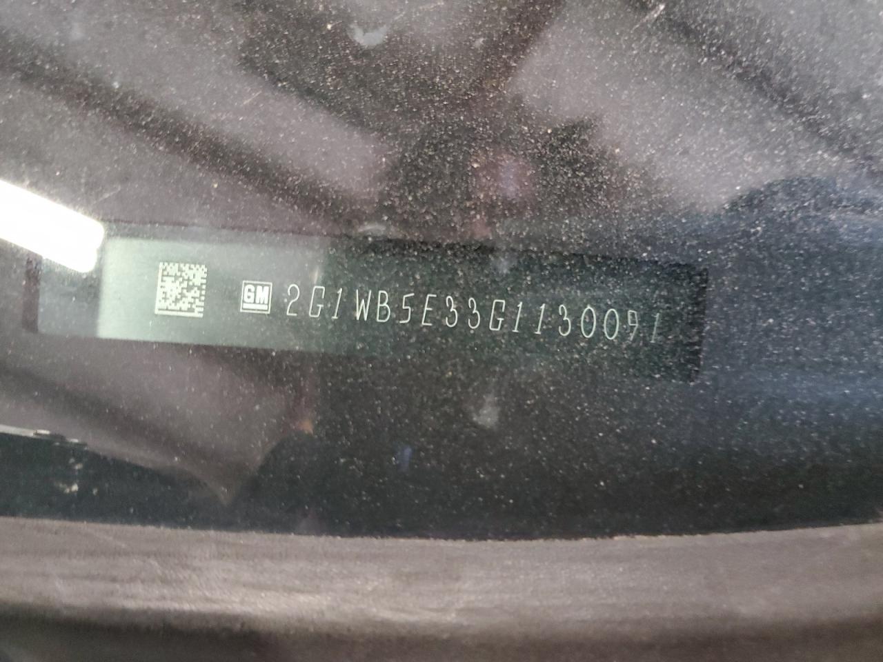 2G1WB5E33G1130091 CHEVROLET IMPALA 2016