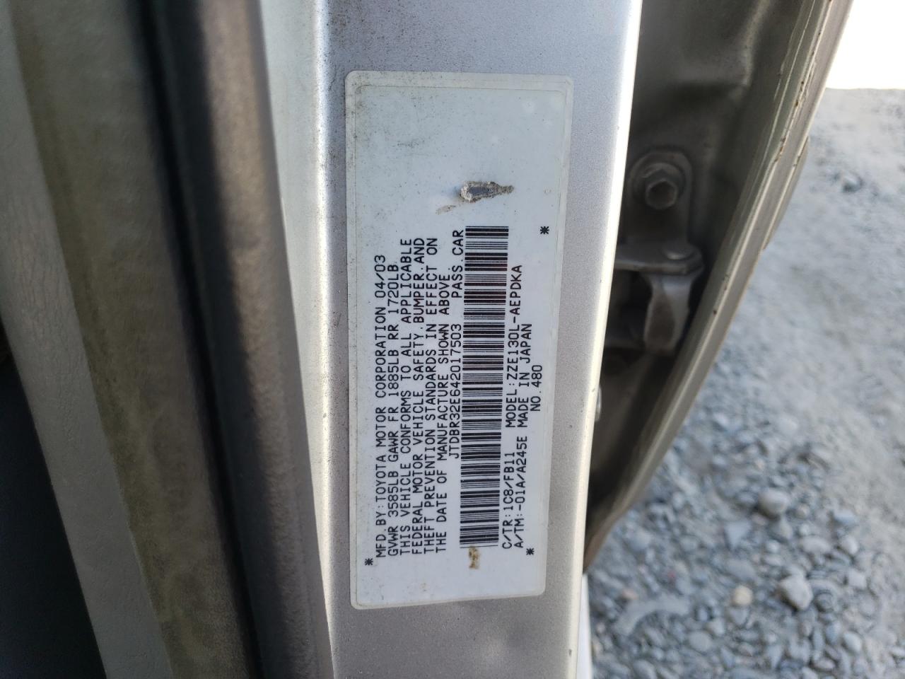 2004 Toyota Corolla Ce VIN: JTDBR32E642017503 Lot: 66919505