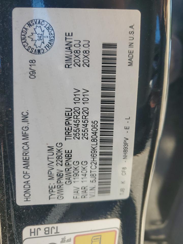 2019 Acura Rdx A-Spec VIN: 5J8TC2H69KL804065 Lot: 64957425