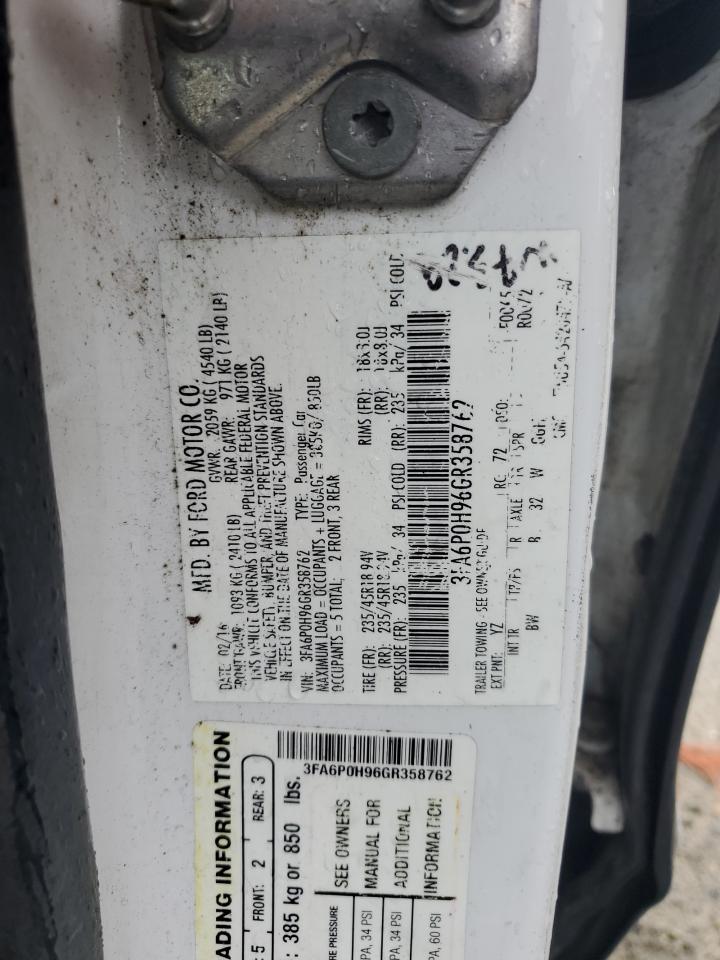 3FA6P0H96GR358762 FORD FUSION 2016