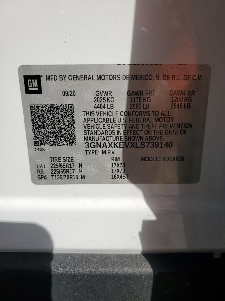 3GNAXKEVXLS739140 CHEVROLET EQUINOX 2020