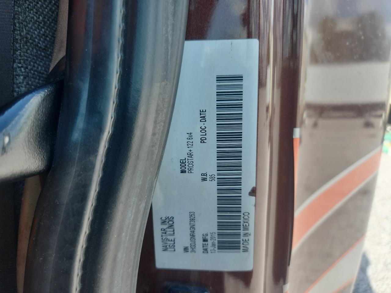 2016 International Prostar VIN: 3HSDJSNR4GN739253 Lot: 62159245