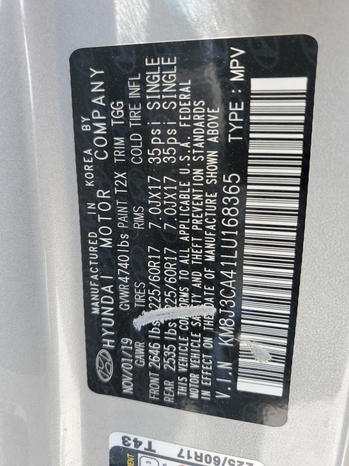 km8j3ca41lu168365 KM8J3CA41LU168365 2020 Hyundai Tucson Limited
