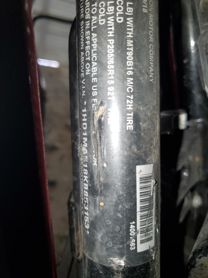 2019 Harley-Davidson Flhtcutg VIN: 1HD1MAF18KB853153 Lot: 63777375