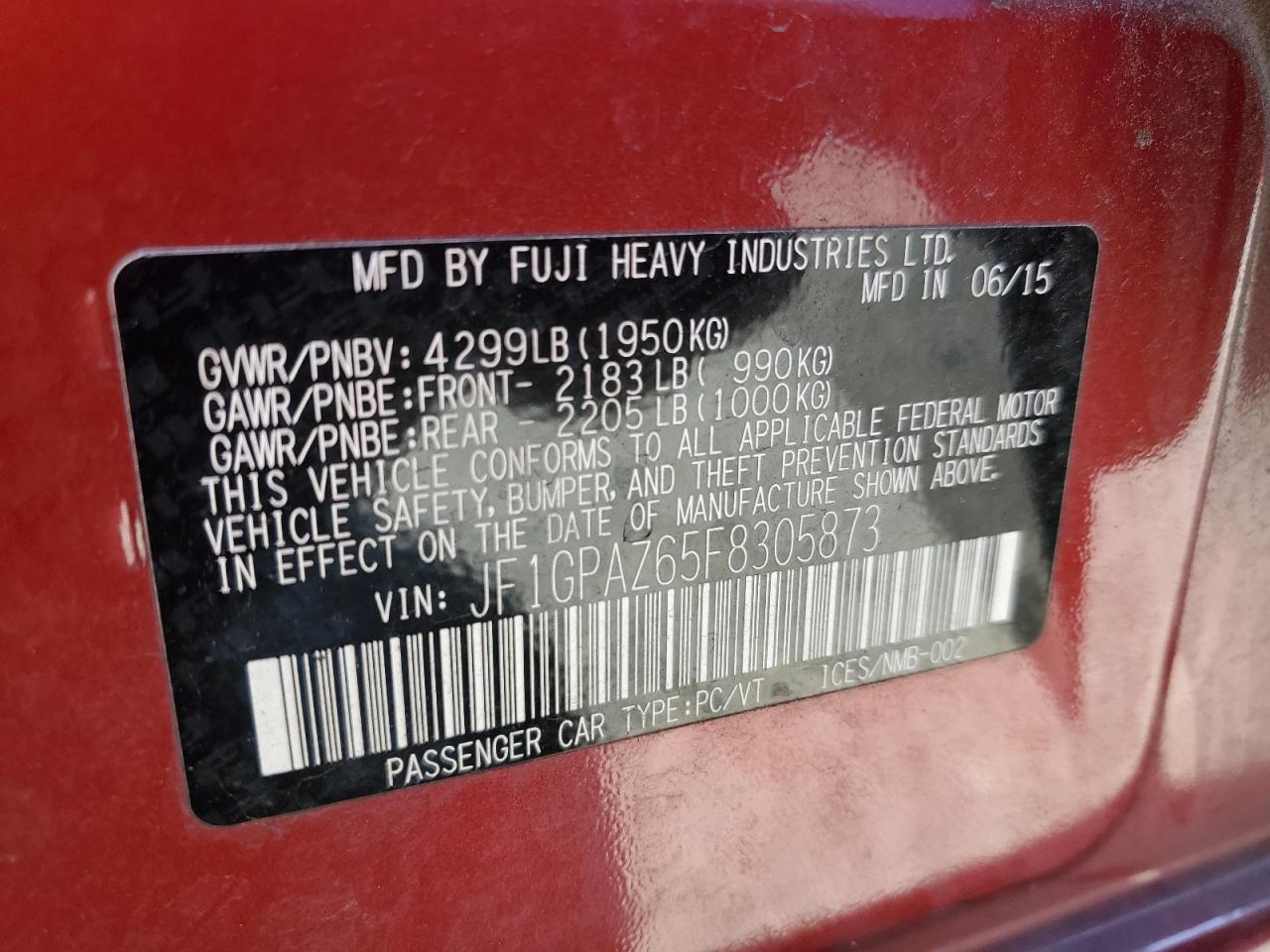 2015 Subaru Impreza Sport Limited VIN: JF1GPAZ65F8305873 Lot: 65049035